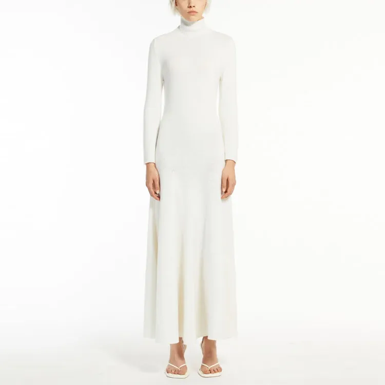 SportMax Long-Sleeved Dresses Women's White-3