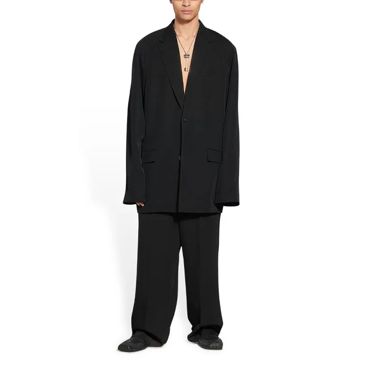 Balenciaga Buttoned Twill Blazer-2