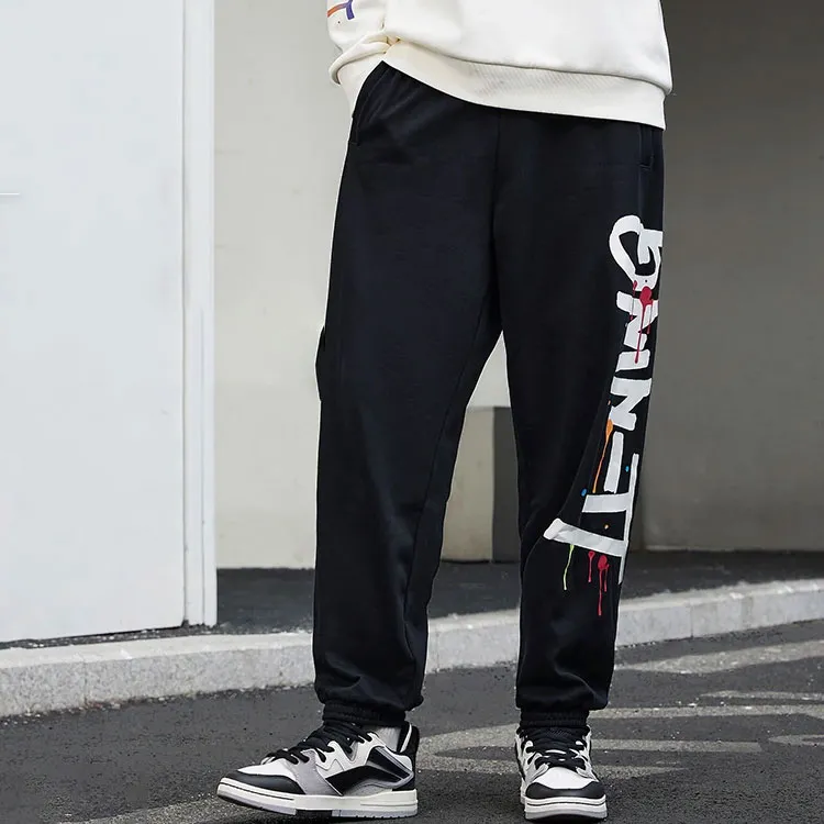 LiNing Sports Fashion Collection Knitted Sweatpants Men's Black-3