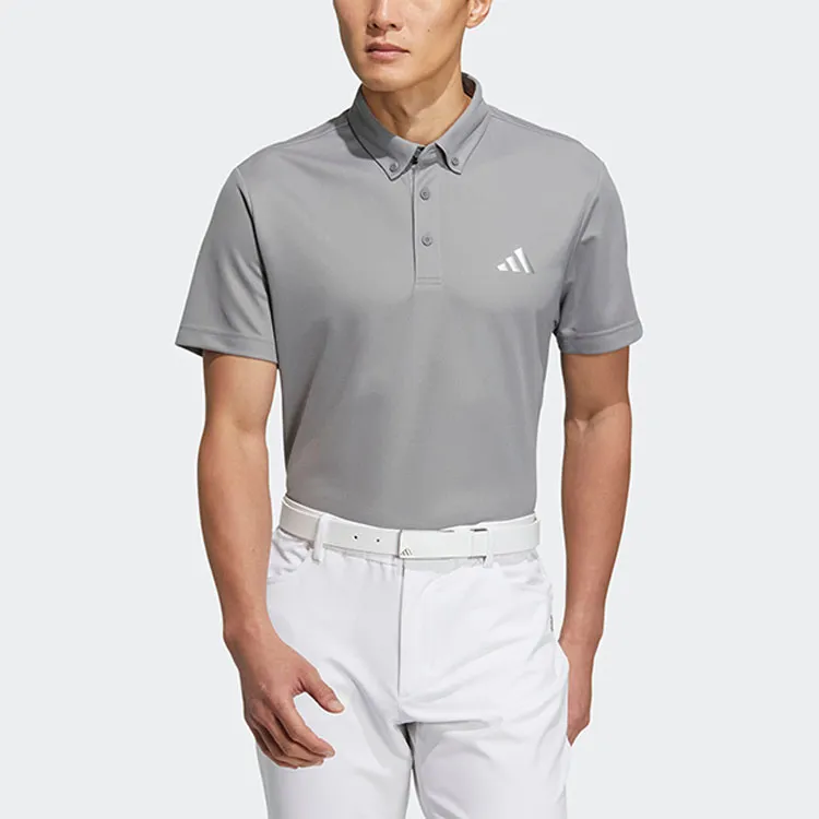 Adidas Polo Shirts Men Gray-2