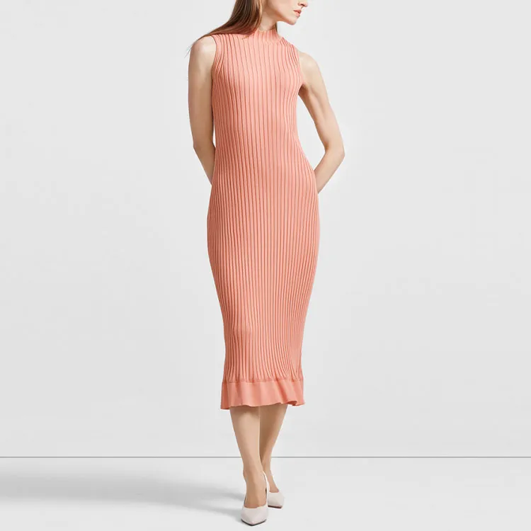 THEORY Sleeveless Dresses Women's Garnet Red-3