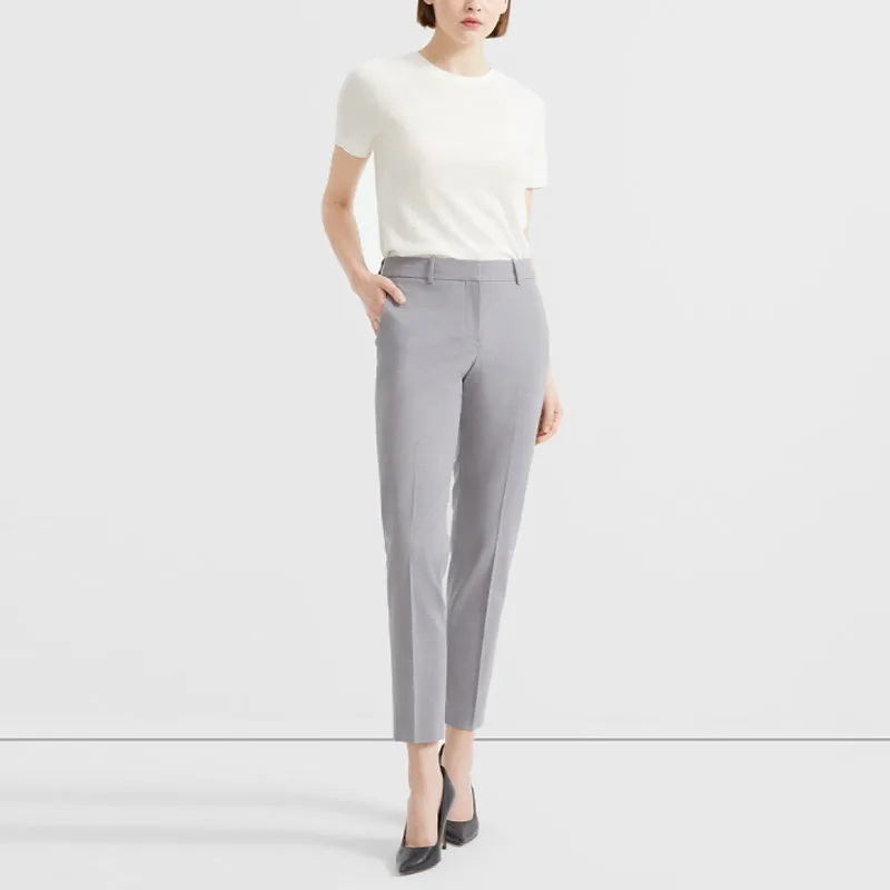 THEORY Casual Pants Women's Light Purple-1