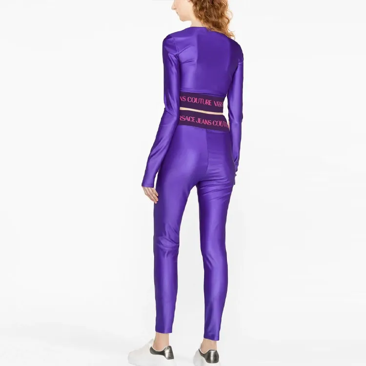 VERSACE JEANS COUTURE Crop Tops Women's Purple-1