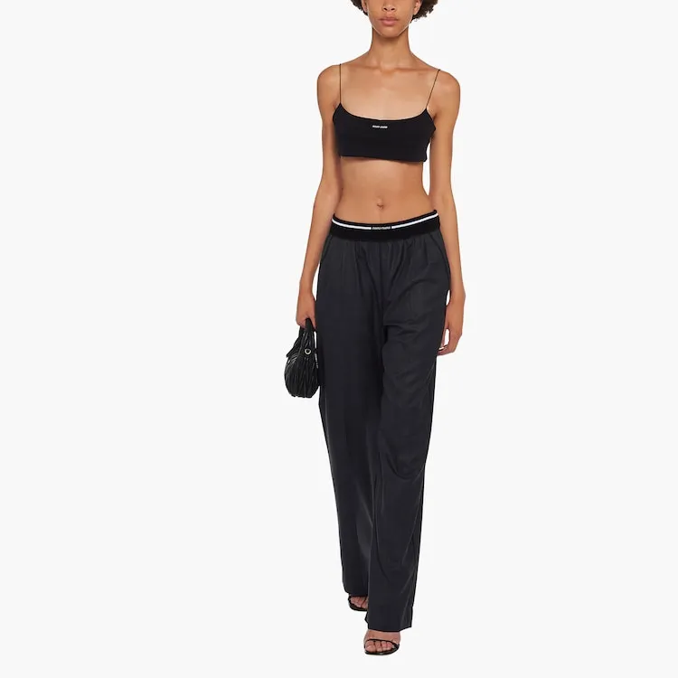 MIU MIU Glen Plaid check Trousers-1