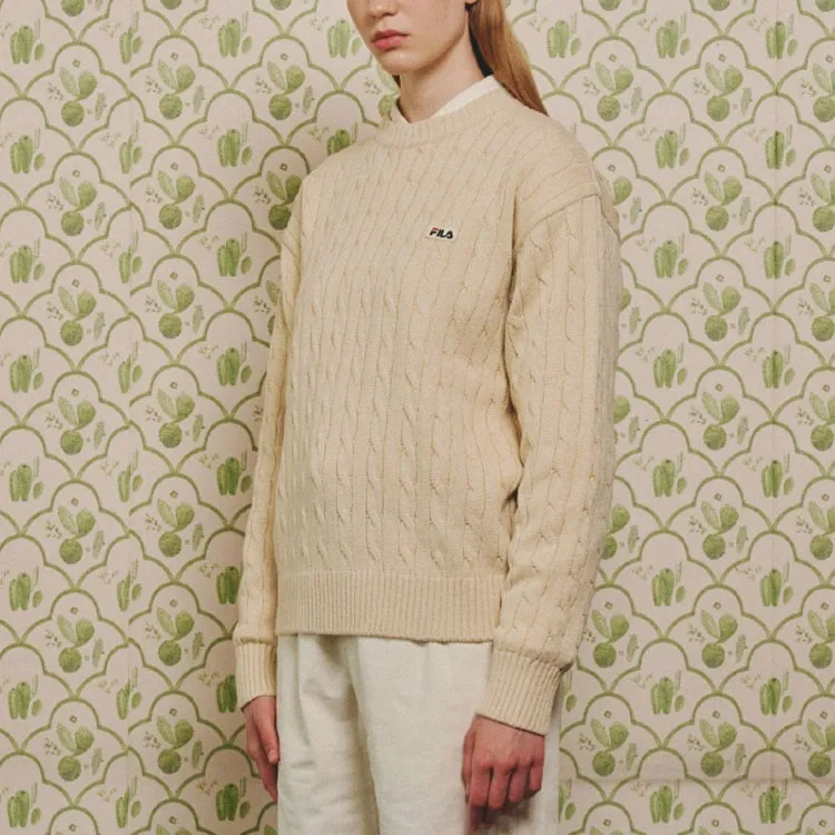 FILA Sweaters Unisex Cream White-2