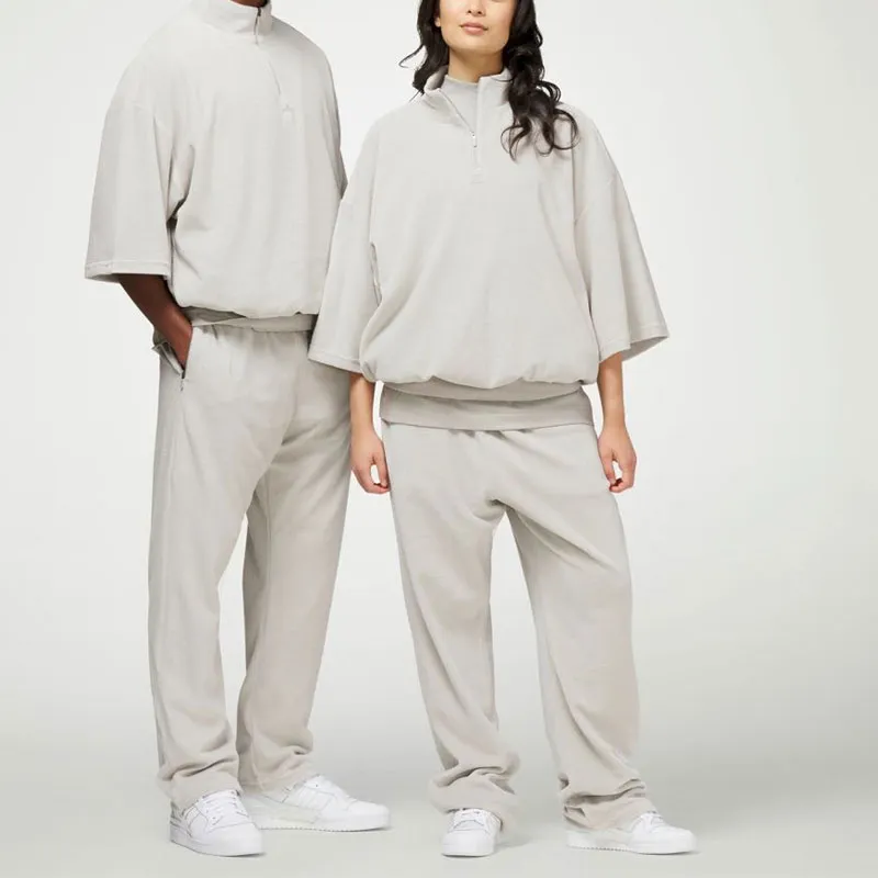 Adidas Basketball Velour 1/2-Zip Sweatshirt Metal Grey-3