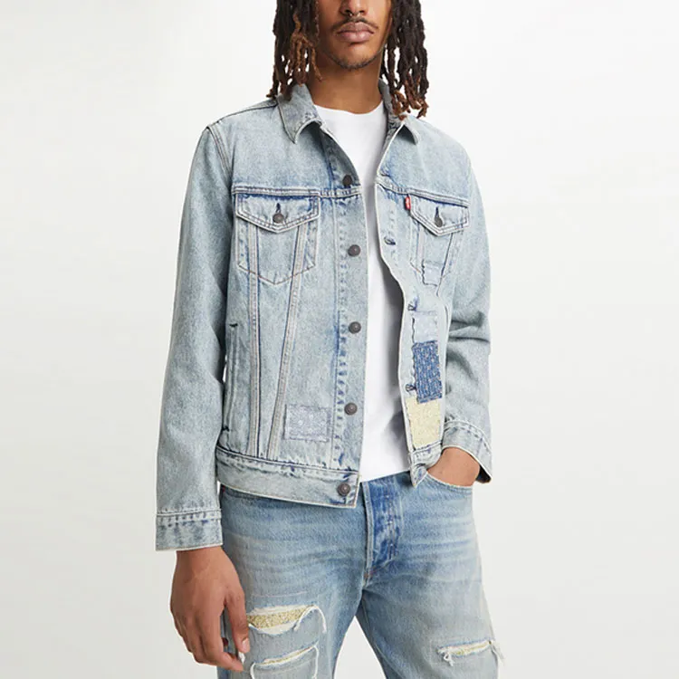 Levis Denim Jackets Men Light Blue-2