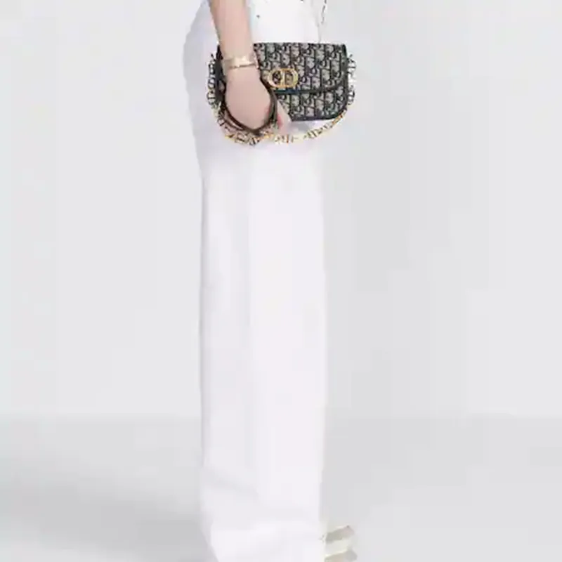 DIOR 30 Montaigne Fabric Shoulder Bag Crossbody Bag Regular Women's Blue-7