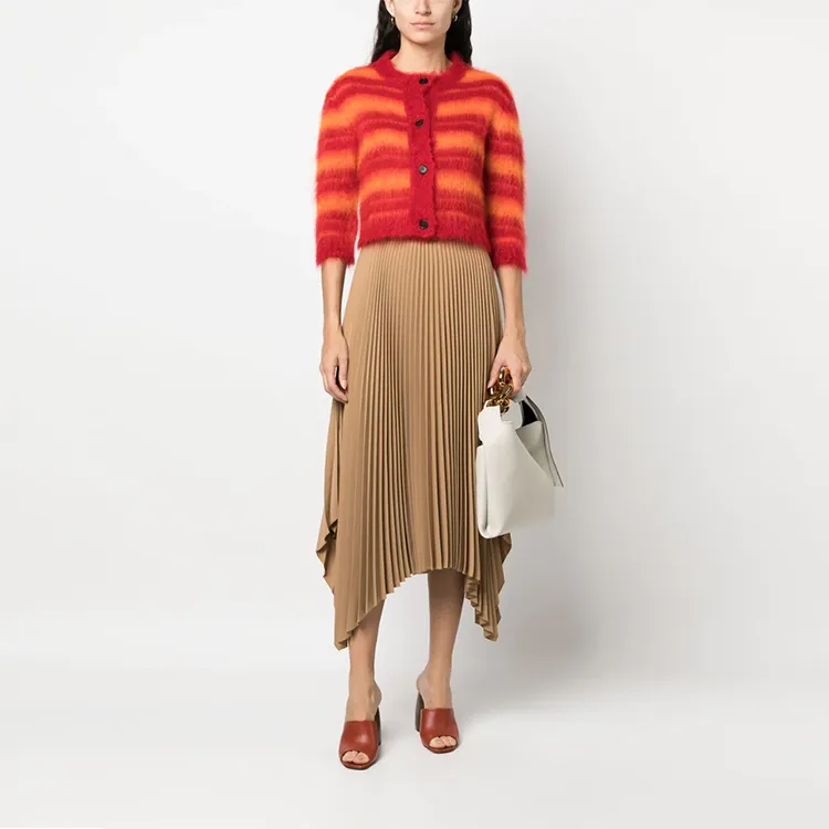 MARNI Striped Cardigan 'Light Orange'-2