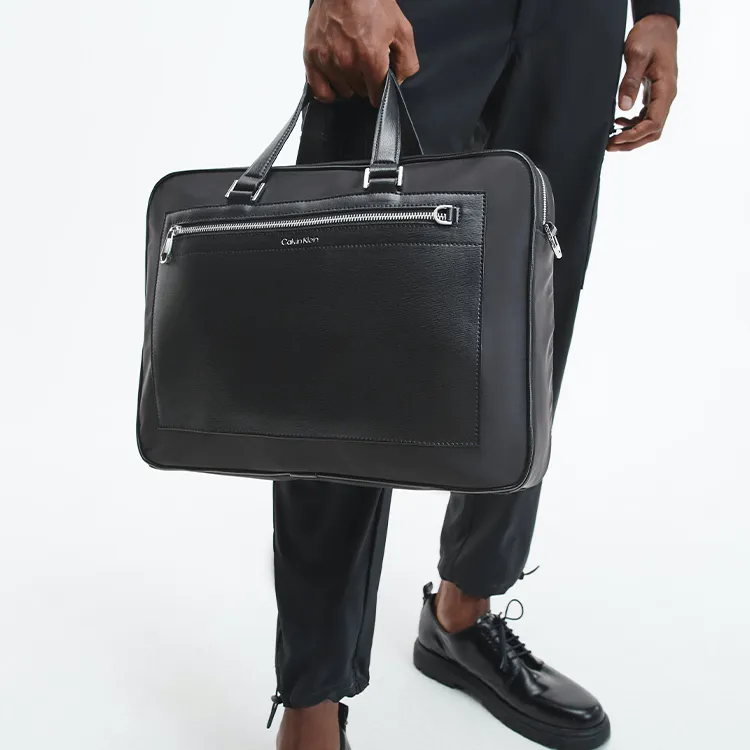 CK/Calvin Klein Briefcase Laptop Bag Shoulder Bag Crossbody Bag Handbag Men's Black-2