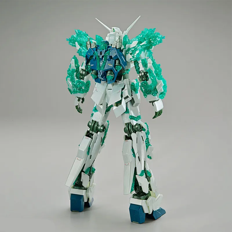 BANDAI MG Unicorn Gundam Mobile Suit Gundam Unicorn Crystal Of Light Gundam Base Limited Green Model Kits-2