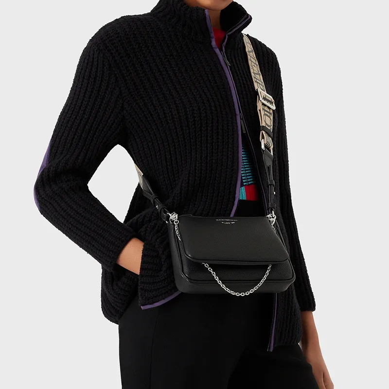 EMPORIO ARMANI Polyurethane Handbag, Shoulder Bag, Crossbody Bag Mini Women's Black-5