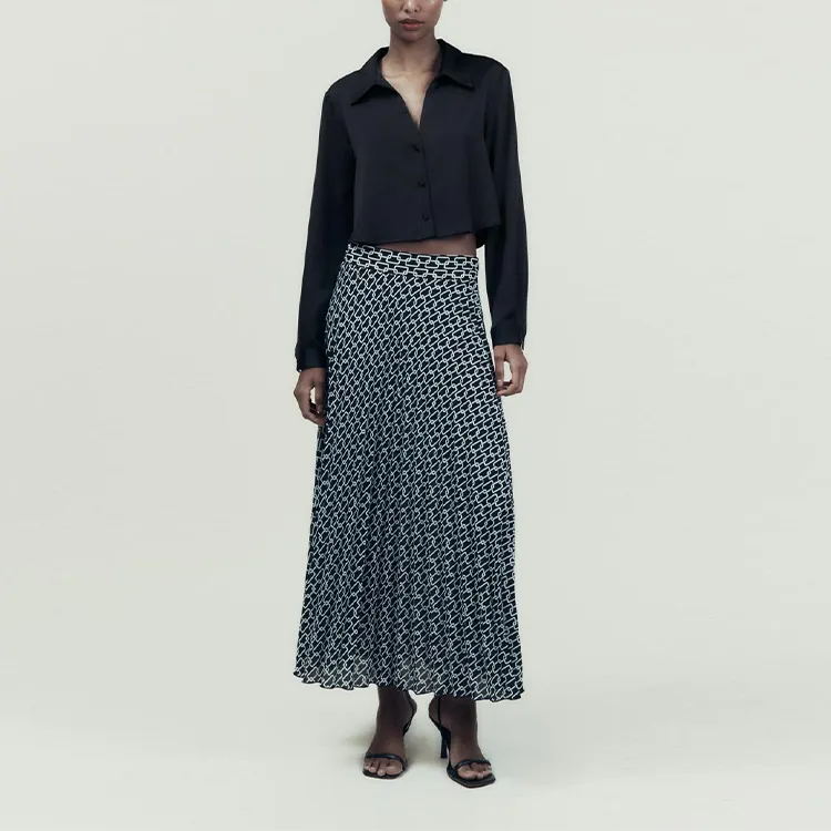 ZARA Crop Tops Women's Black-2