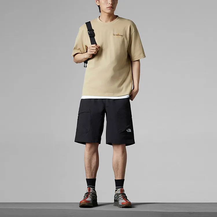 THE NORTH FACE Drop Shoulder Sleeve T Shirt Men's Khaki-2