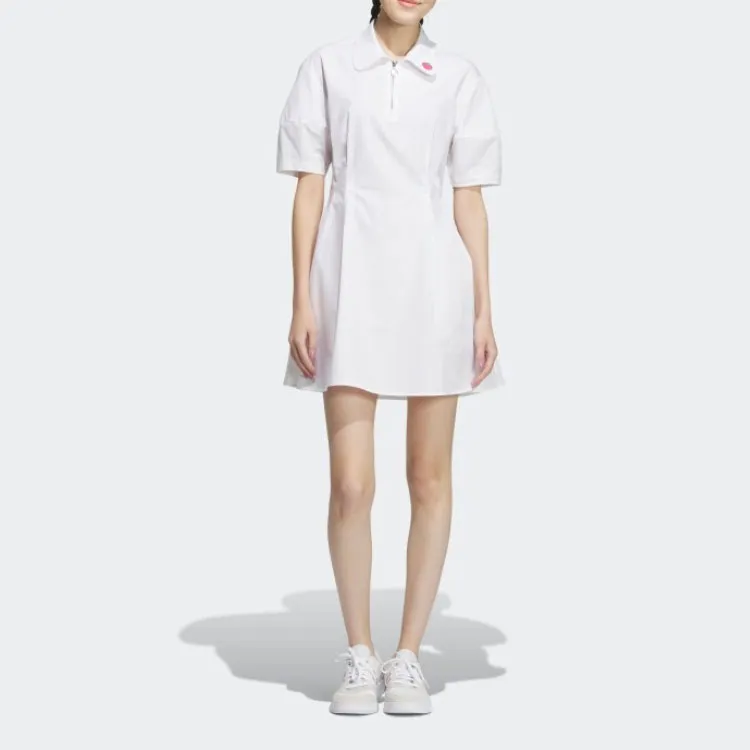 Adidas Neo x CAOMEIXIONG LIANMINGKUAN Short Sleeved Dresses Women's White-1