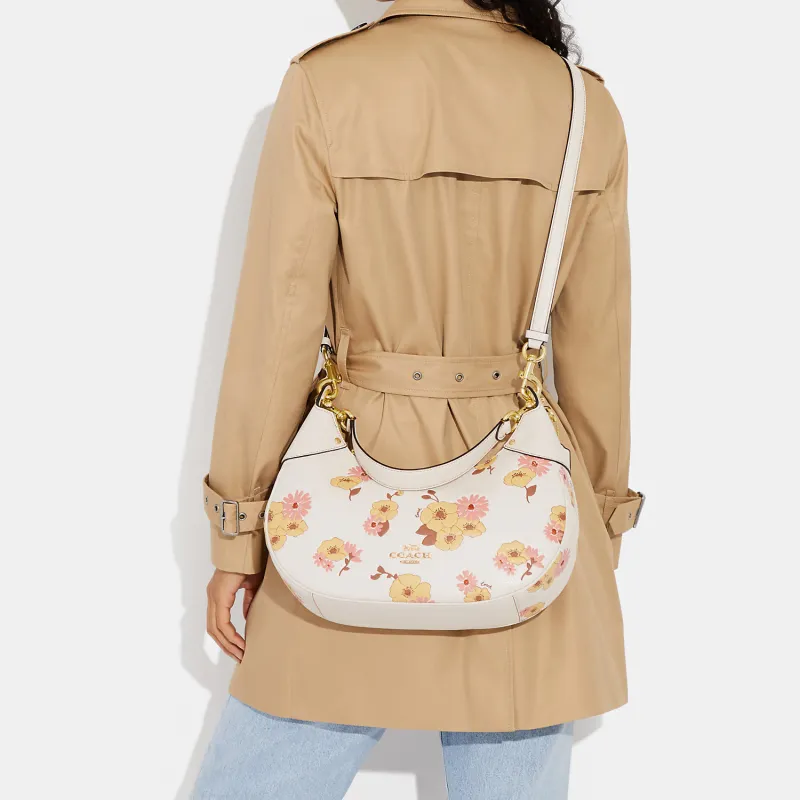 COACH Hobo Leather Hobo Bag, Handbag, Shoulder Bag Women's White-3