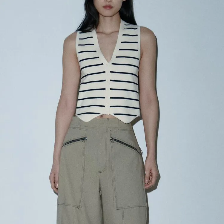 ZARA Tank Tops Women's Nude/Sea Blue-4