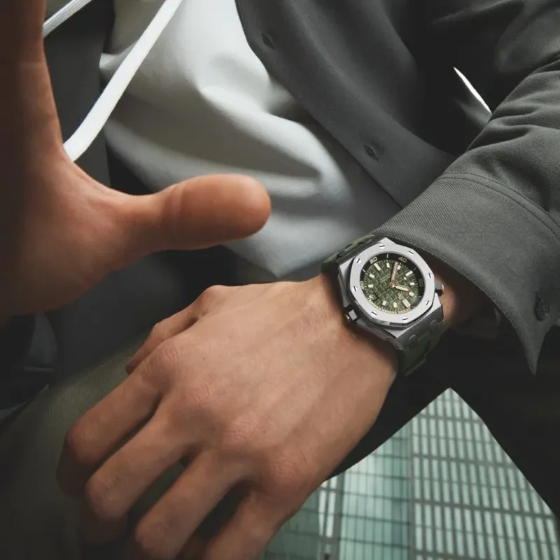 AUDEMARS PIGUET Royal Oak Offshore Series Automatic Mechanical Movement Men's Watches Watch 42mm Green Dial-3