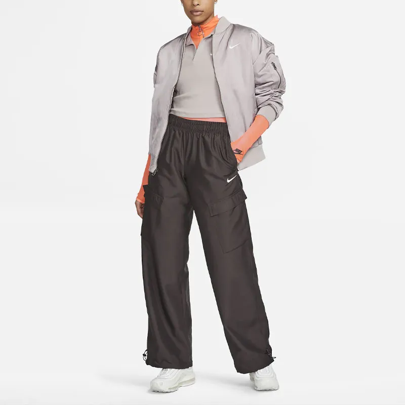 Nike Knitted Sweatpants Women's Velour Brown-2
