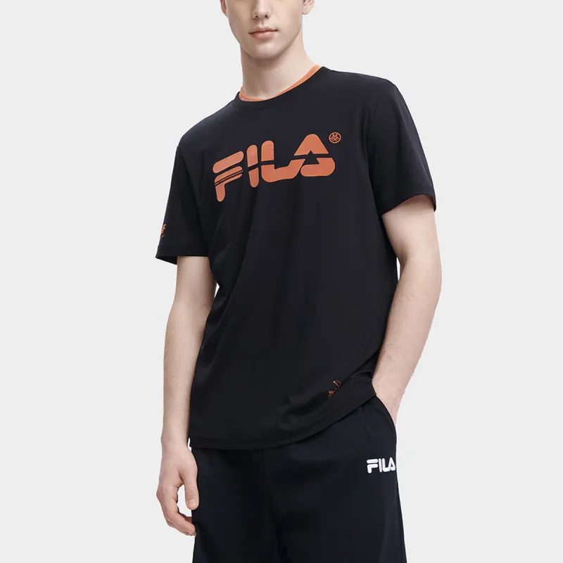 FILA T Shirts Men Jet Black-4