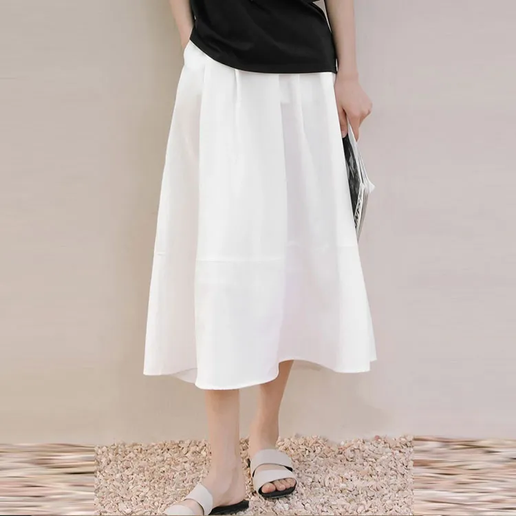 Migu Casual Long Skirts Women's Jasmine Serenade, White-1