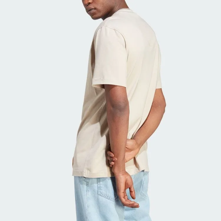 Adidas T Shirts Men Beige-2