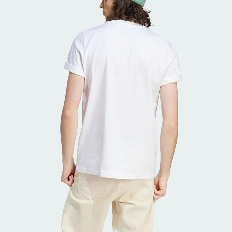 Adidas T Shirts Men White Green-2