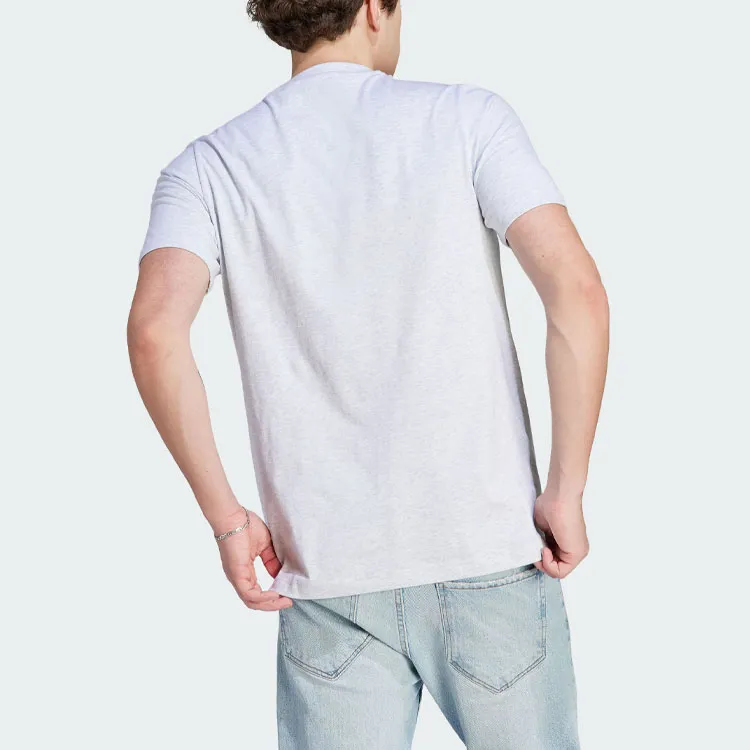 Adidas T Shirts Men Light Heather Gray-1