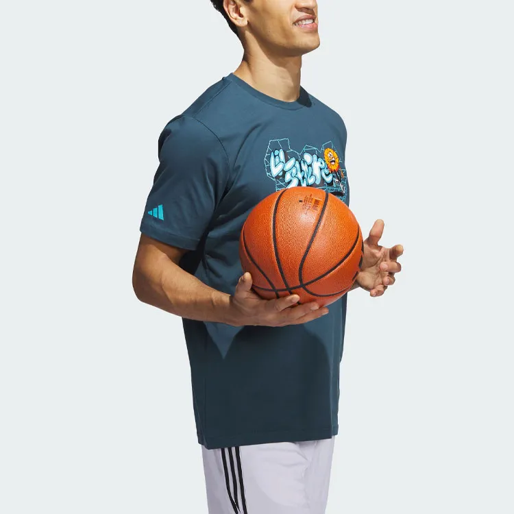Adidas T Shirts Men Arctic Ocean Blue-2
