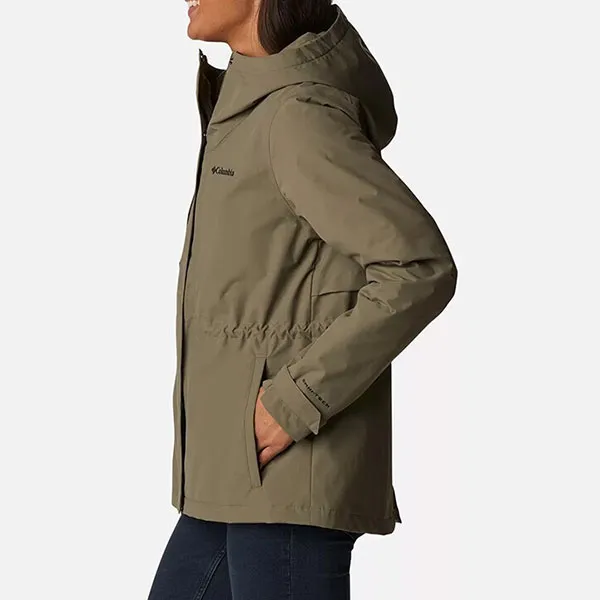 Columbia Windbreaker Jackets Women's Green-2