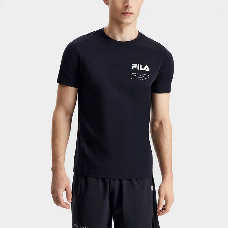 FILA Set-in Sleeve T-Shirt Men's Pitch Black-2