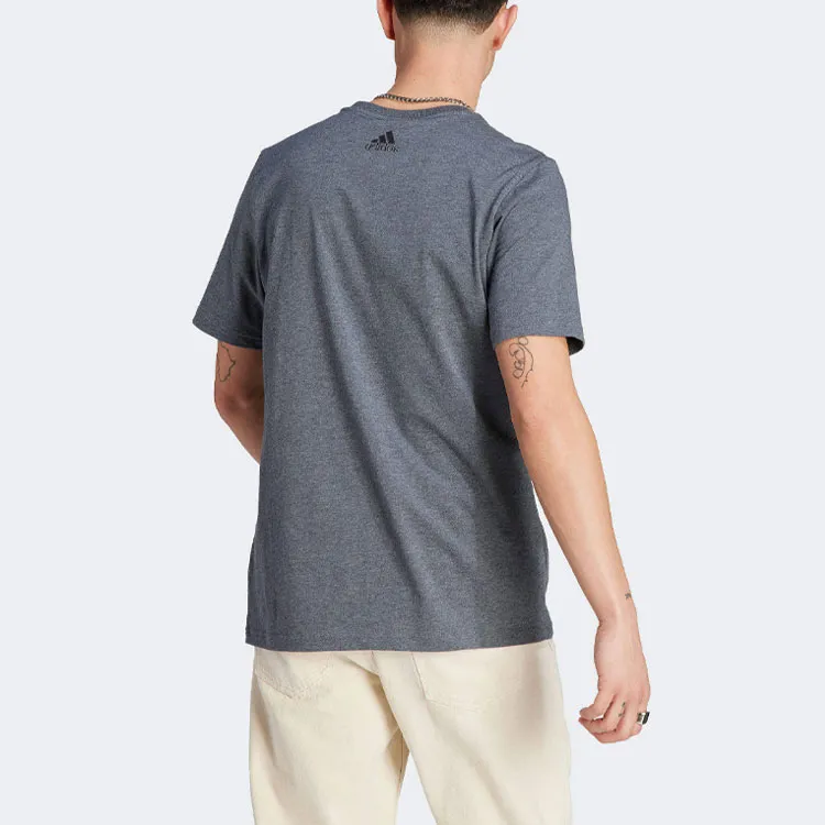 Adidas Essential Set in Sleeve T Shirt Men's Gray-2