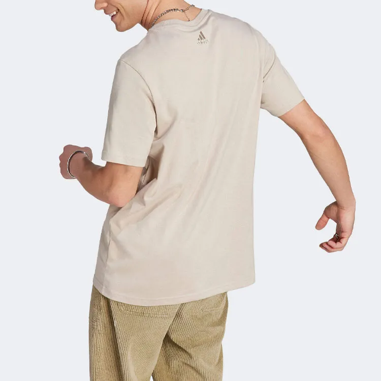 Adidas Essential T Shirts Men Beige-2