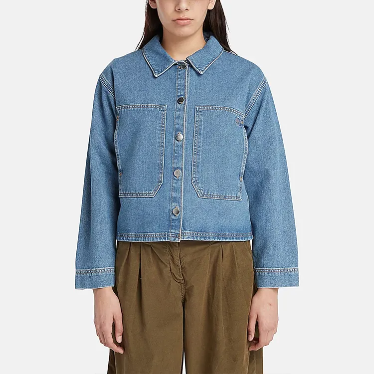 Timberland Denim Jackets Women's Blue-2