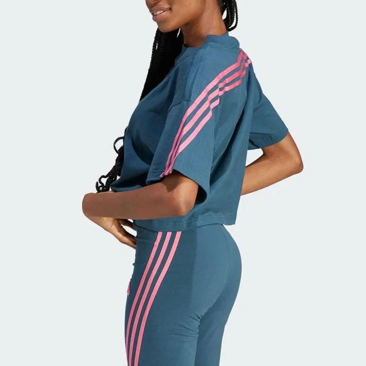 Adidas Crop Tops Women's Blue-2