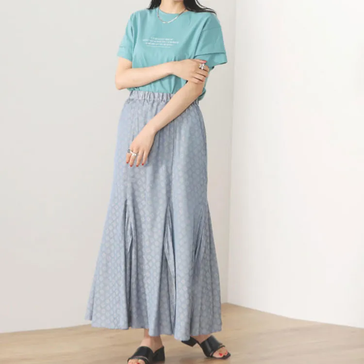 Beams Casual Long Skirts Women's Saxophone Color-4