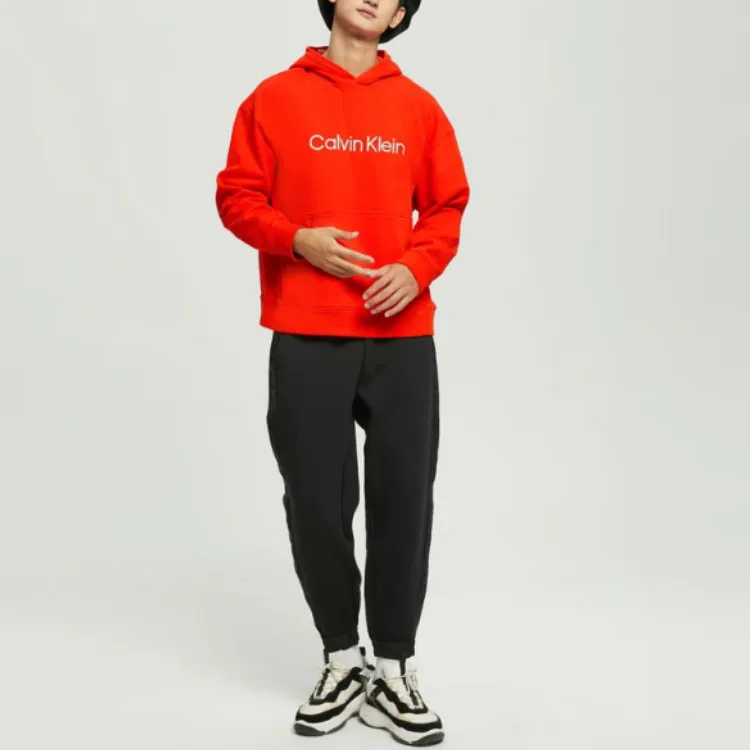 CALVIN KLEIN Simple Collection Sweatshirt Men's Copper Orange-1