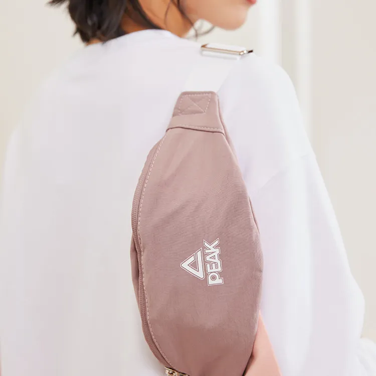 PEAK Fabric Fanny Pack, Travel Bag, Crossbody Bag Regular Unisex Light Purple-4