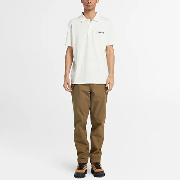 Timberland Polo Shirt Men's Vintage White-2