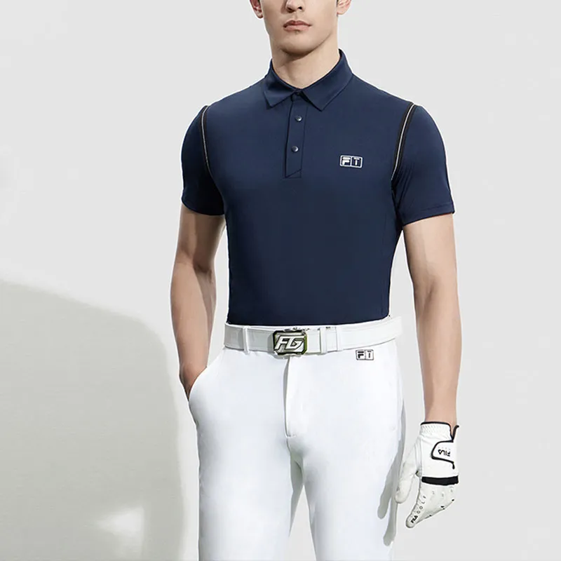 FILA Polo Shirts Men Tide Blue-2