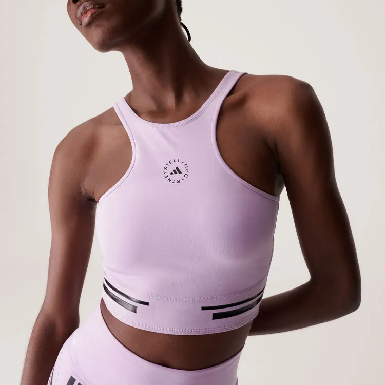 Adidas Truepace Running Logo-print Cropped Top-2