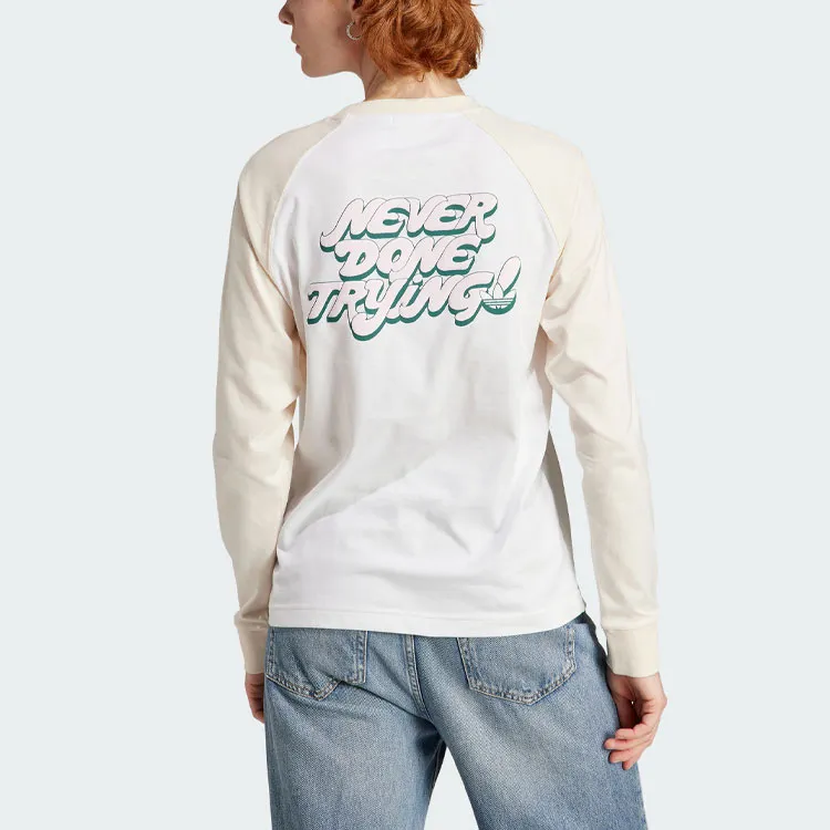 Adidas Originals Raglan Sleeve T Shirt Women's Yellow-2