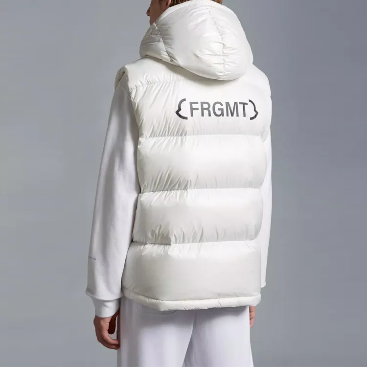 Fragment Design X MONCLER GENIUS MONCLER GENIUS X Fujiwara Hiroshi FRGMT Vests Unisex White-1