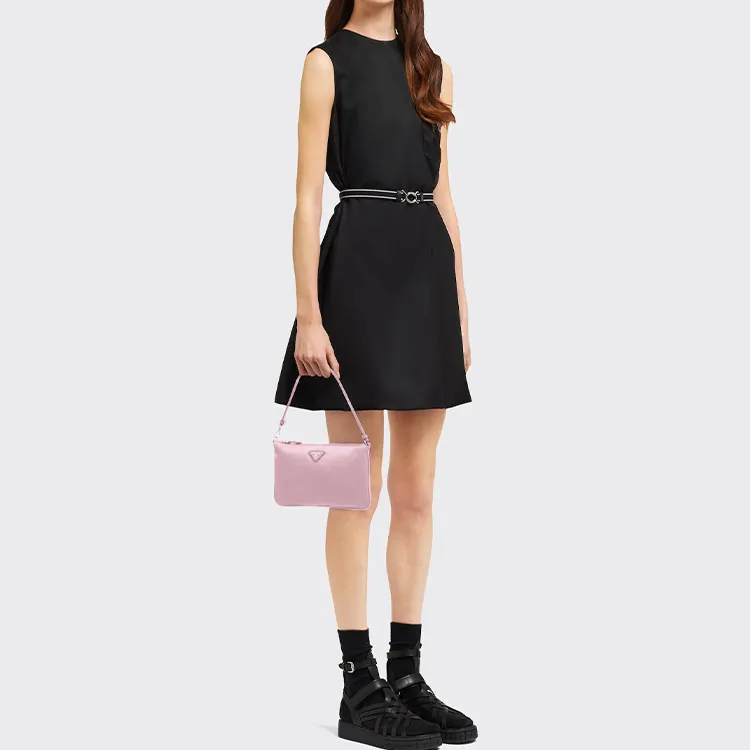 PRADA Re Nylon Mini Bag Alabaster Pink-5
