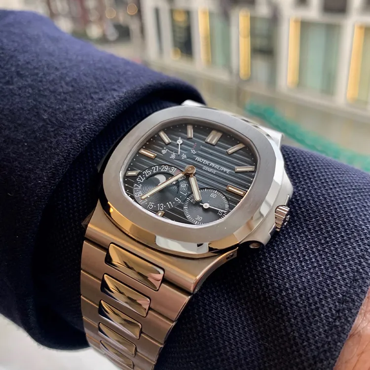PATEK PHILIPPE Sporty Elegant NAUTILUS Series Nautilus Automatic Mechanical Movement Men's Watch 40mm Coffee Watch Dial-2