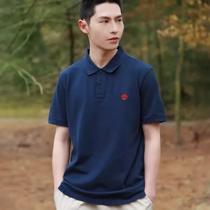 Timberland Polo Shirt Men's Dark Sapphire-3