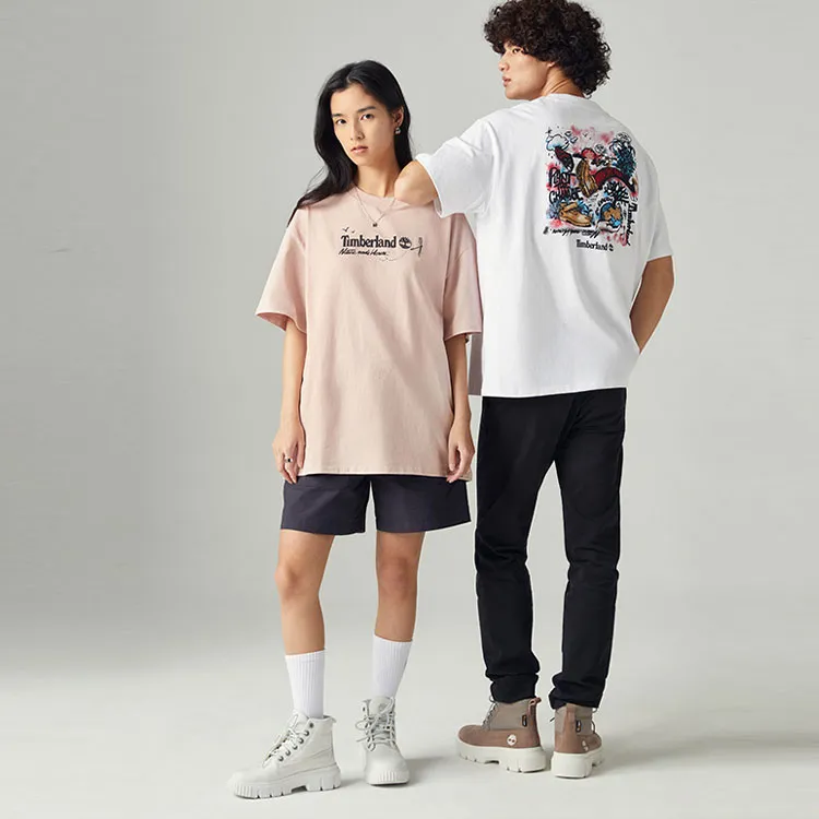 Timberland Set in Sleeve T Shirt Unisex White-2