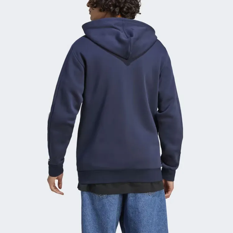 Adidas Free Shipping With AdiClub Essentials Fleece 3 Stripes Full Zip Hoodie-2