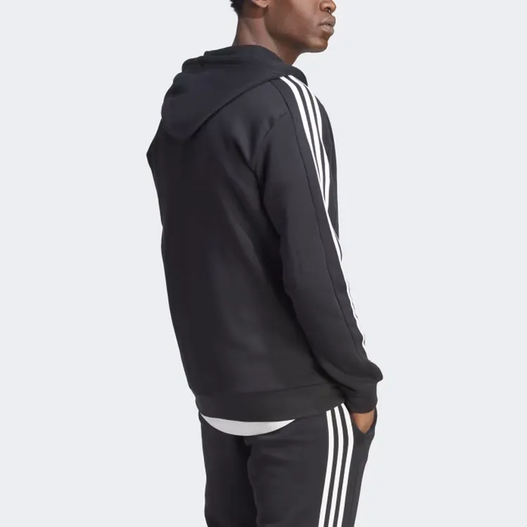 Adidas Free Shipping With AdiClub Essentials Fleece 3 Stripes Full Zip Hoodie-3