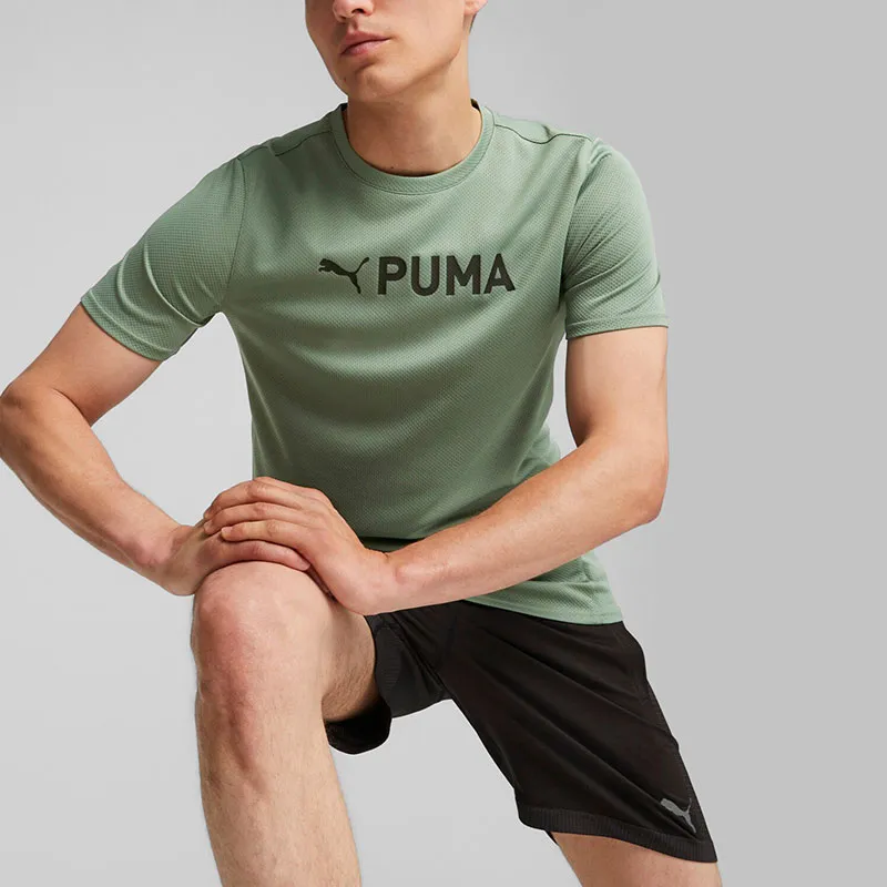 PUMA Fit Ultrabreathe T Shirts Men Light Green Gray-2